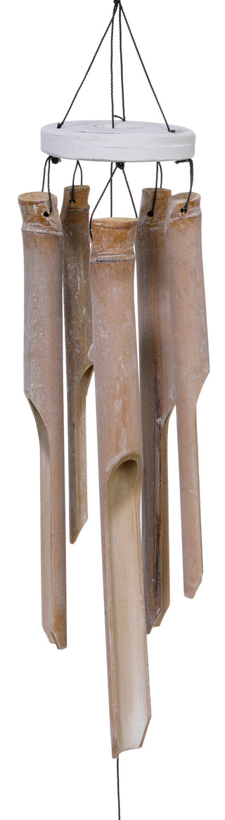 Thumbnail 3: JD Yeatts JD Yeatts 38 in Bamboo Fish Bones Wind Chime 