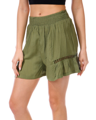Thumbnail 1: Angie Angie Juniors Crochet Insert Shorts 