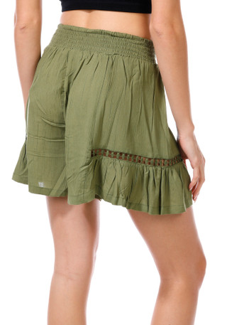 Thumbnail 2: Angie Angie Juniors Crochet Insert Shorts 
