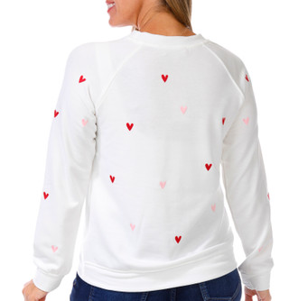 Thumbnail 2: Philosophy Philosophy Womens Long Sleeve Hearts Emboidered Sweatshirt 