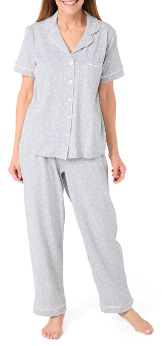 Thumbnail 1: POPPY & CLAY Poppy & Clay Womens 2 Pc Short Sleeve Pajama Pants Set 