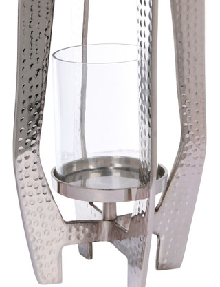 Thumbnail 3: THREE HANDS CORP. Three Hands Corp 17.5 in Hammered Metal Candle Lantern 