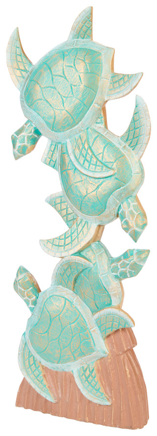Thumbnail 1: Fancy That Fancy That 28 in Stacked Turtle Carving Home Accent 