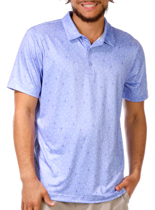 Thumbnail 1: Adidas Adidas Men's Allover Feather Print Golf Polo 