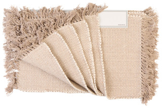 Thumbnail 2: DIRECT HOME Direct Home 6 Pk Laurelbrook Natural Placemat Set 