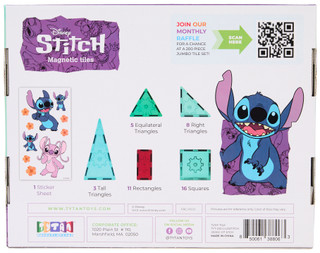Thumbnail 2: Disney Disney Boys Stitch Magnetic Tiles Playset 