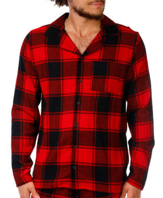 Thumbnail 4: Dockers Dockers Mens 2 Pc Flannel Long Sleeve Top Pants Pajama Set 