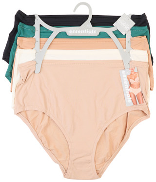 Thumbnail 1: ESSENTIALS Essentials Womens 5 Pk Flexible Fit Hi-Brief Panties 