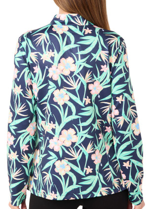 Thumbnail 2: Coral Bay Golf Coral Bay Golf Womens Long Sleeve Full Zip Print Jacket 