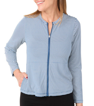 Thumbnail 2: REEL LEGENDS Reel Legends Petite Long Sleeve Seersucker Full Zip Jacket 