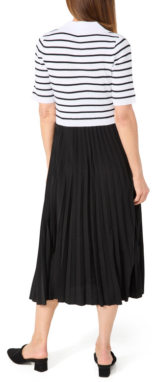 Thumbnail 2: Nanette Lepore Nanette Lepore Womens Short Sleeve Knit Woven Pleated Dress 