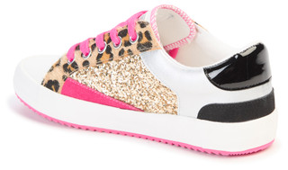 Thumbnail 3: BALLOONS Balloons Girls Glitter Animal Print Lace Sneakers 