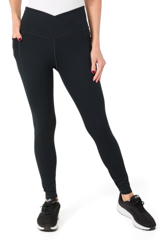 Thumbnail 2: Danskin Danskin Womens Active Studio Cross Nylon Waist Leggings 