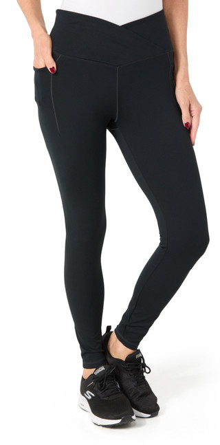 Thumbnail 1: Danskin Danskin Womens Active Studio Cross Nylon Waist Leggings 