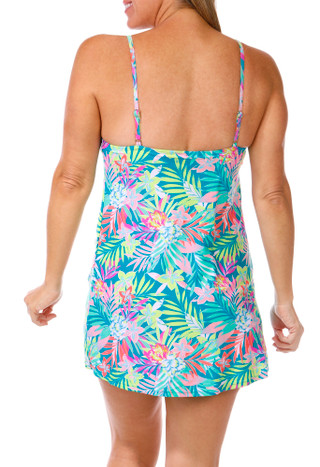 Thumbnail 3: Stella Parker Stella Parker Womens Tropodelic Keyhole Swim Dress 