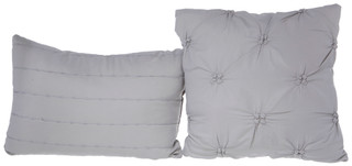 Thumbnail 4: THE COZY NOOK The Cozy Nook King Size 5 Pc Maritime Grey Comforter Set 
