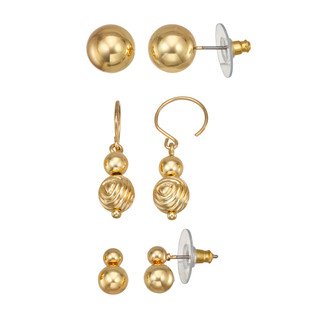 Thumbnail 1: Napier Napier 3 Pc Stud Earring Set 