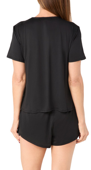 Thumbnail 2: BCBGMAXAZRIA BCBGMAXAZRIA Womens 2 Pc Short Sleeve Pajama & Shorts Set 