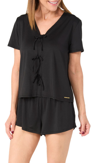 Thumbnail 1: BCBGMAXAZRIA BCBGMAXAZRIA Womens 2 Pc Short Sleeve Pajama & Shorts Set 