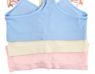 Thumbnail 2: daisy fuentes Daisy Fuentes Big Girls 3 Pk Ribbed Seamless Bralettes 