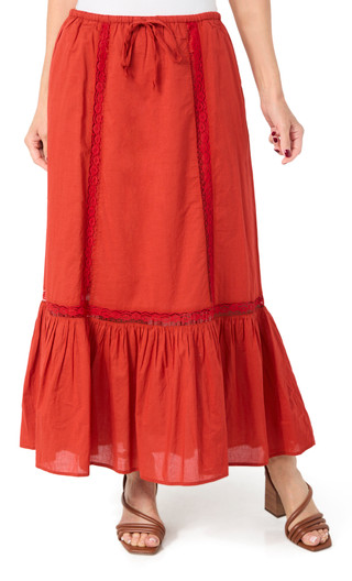Thumbnail 1: BILA 77 Bila 77 Womens Finch Tier Crochet Trim Maxi Skirt 