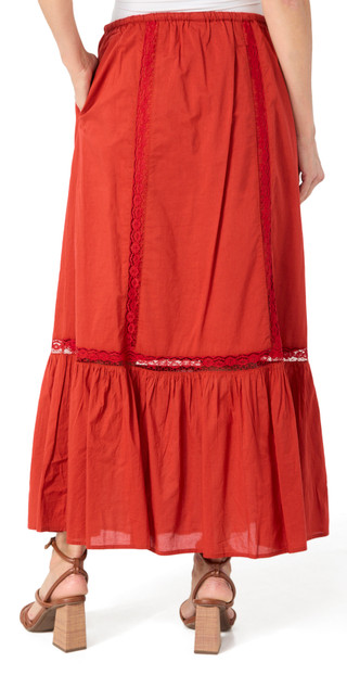 Thumbnail 2: BILA 77 Bila 77 Womens Finch Tier Crochet Trim Maxi Skirt 