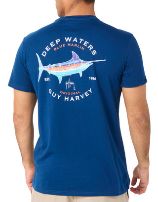 Thumbnail 3: Guy Harvey Guy Harvey Mens Short Sleeve Deep Waters Tee Shirt 