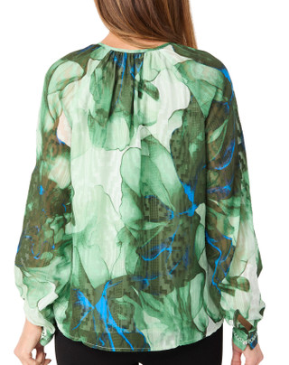 Thumbnail 3: Zac & Rachel Zac & Rachel Womens Long Sleeve Clip Chiffon Top 