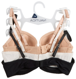 Thumbnail 2: Nautica Nautica Womens 3 Pk Micro Ribbed Molded Underwire Bras 
