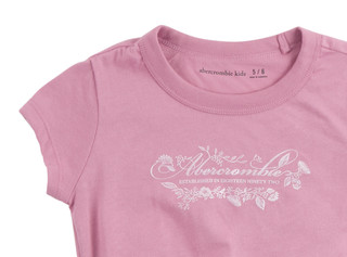 Thumbnail 3: Abercrombie & Fitch Abercrombie & Fitch Big Girls Floral Script Ruched Tee 