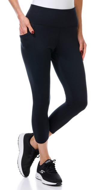Thumbnail 1: Danskin Danskin Womens High Waist Ruched Hem Capri Leggings 
