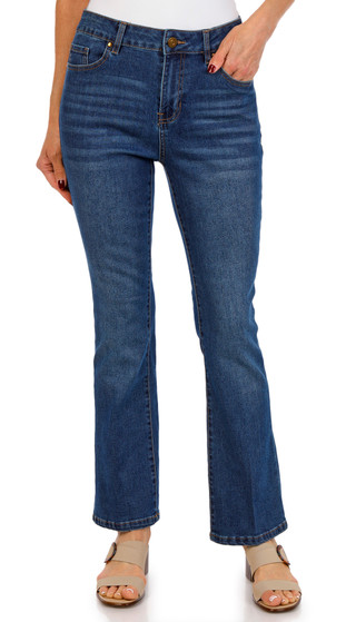 Thumbnail 1: D. Jeans Riviera Blue Petite High Rise Boot Cut Jeans 