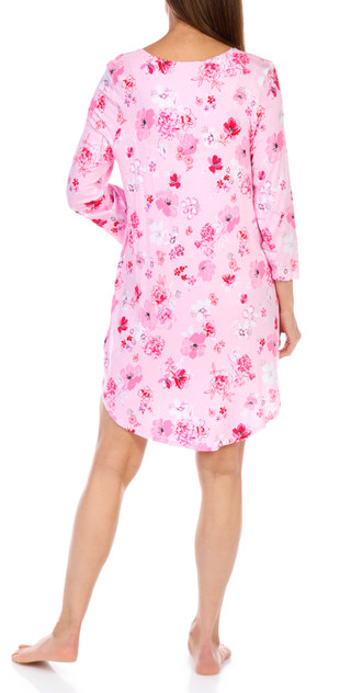 Thumbnail 2: Ellen Tracy Ellen Tracy Womens Long Sleeve Floral Chemise Nightgown 