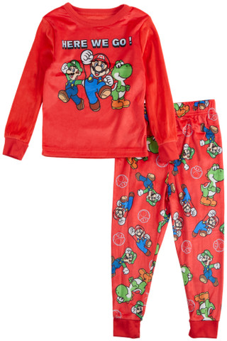 Thumbnail 1: MARIO BROTHERS Mario Brothers Boy 2 Pc Long Sleeve Pajama Set 
