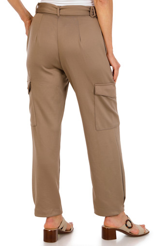 Thumbnail 2: NY COLLECTION NY Collection Petite Belted Cargo Scuba Pants 