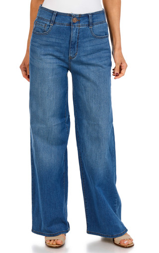 Thumbnail 1: Gloria Vanderbilt Gloria Vanderbilt Womens Tummy Sculpting Wide Leg Jeans 