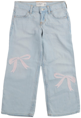 Thumbnail 1: Abercrombie & Fitch Abercrombie & Fitch Big Girls Embroidered Bow Jeans 