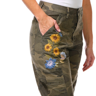 Thumbnail 2: Driftwood Driftwood Womens Bri Barrel Cargo Sunflower Jeans 