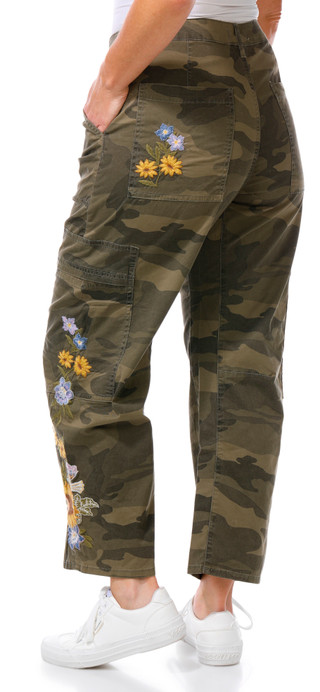 Thumbnail 4: Driftwood Driftwood Womens Bri Barrel Cargo Sunflower Jeans 