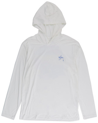 Thumbnail 1: Guy Harvey Guy Harvey Men's Long Sleeve Hooded Diamond Cut Shirt 