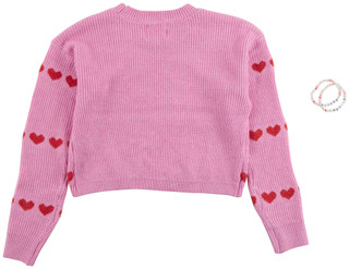 Thumbnail 2: No Comment No Comment Big Girls 2 Pc V-Day Heart Knit Sweater Set 