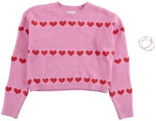 Thumbnail 1: No Comment No Comment Big Girls 2 Pc V-Day Heart Knit Sweater Set 