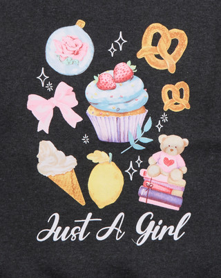 Thumbnail 2: No Comment No Comment Big Girls Just A Girl Fleece Crew Neck Sweater 