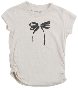 Thumbnail 1: Abercrombie & Fitch Abercrombie & Fitch Big Girls Pearl Bow Ruched Tee 