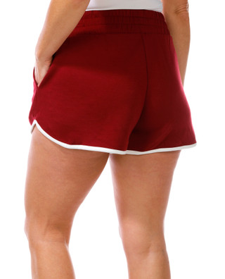 Thumbnail 2: 90 Degree 90 Degree Womens Active 2 Pk Scuba Cardio Tulip Hem Shorts 