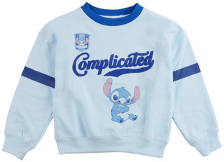 Thumbnail 1: Disney Disney Big Girls Complicated Stitch Crew Neck Sweater 