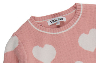 Thumbnail 3: Vigoss Vigoss Big Girl 2 Pc Heart Sweater Flare Pants Set 