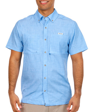 Thumbnail 1: Xcaster Men's Outdoor Spacedye Button Down Shirt 