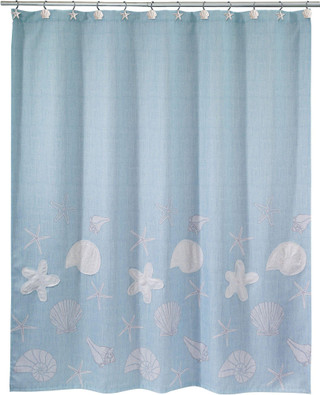 Thumbnail 1: Avanti Avanti Sequin Shells Shower Curtain 