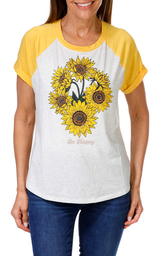 Thumbnail 1: TruSelf Women's Sunflower Graphic Top 